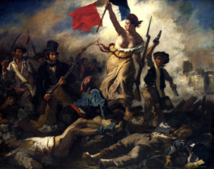 دعوة إلى الرومانتيكية يوجين ديلاكروا، لوحة " الحرية تقود الشعب"، 1830م 